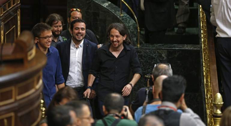 Los líderes de Unidos Podemos