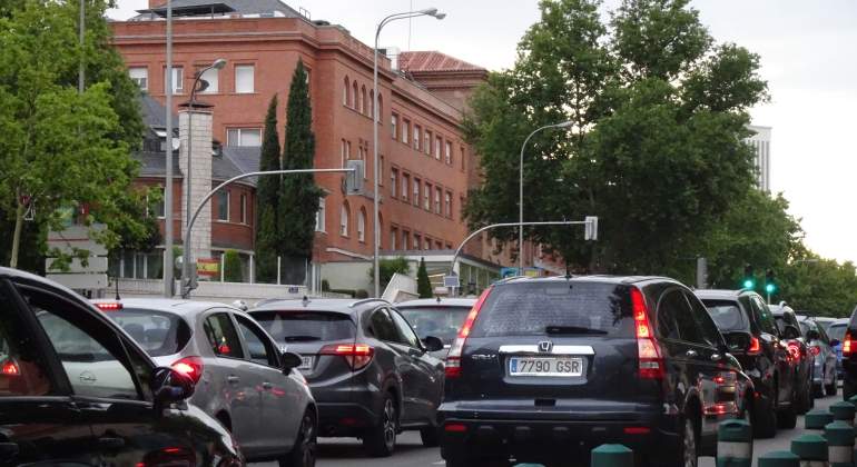 Atasco en Madrid.