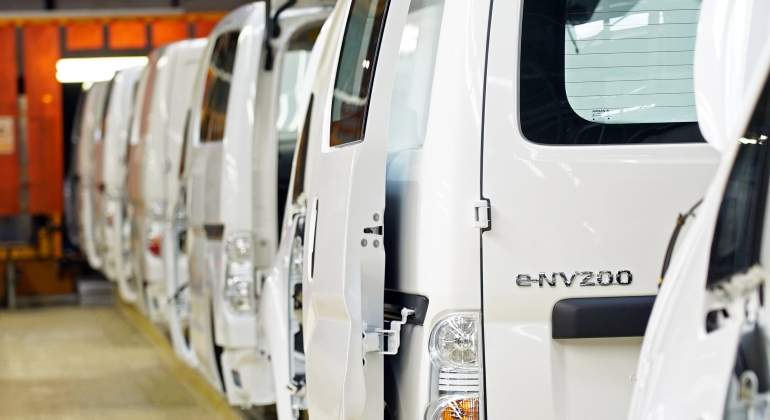 Fabricación del la furgoneta eléctrica de Nissan en Barcelona.