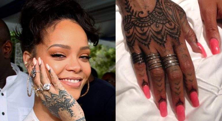Rihanna Se Une A La Moda De Los Tatuajes En Las Cuticulas