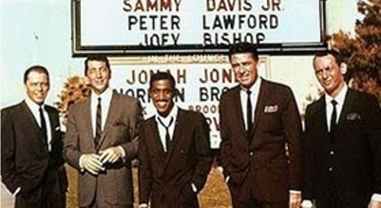Sinatra, Dean Martin y el resto del 'Rat Pack' en los años dorados.