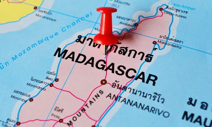 Madagascar en el mapa