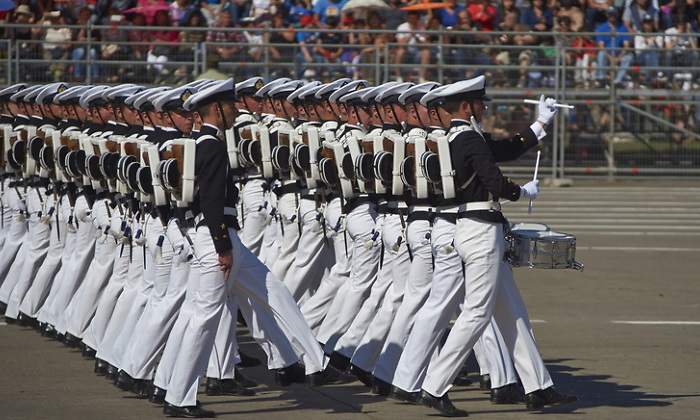 Desfile militar en Santiago por la celebracin de las Fiestas Patrias de Chile