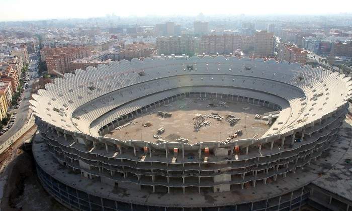 Vista del inacabado Nou Mestalla GUILLERMO LUCAS