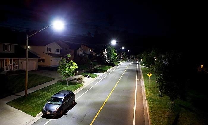 Farolas-LED-en-la-calle. Imagen: Getty