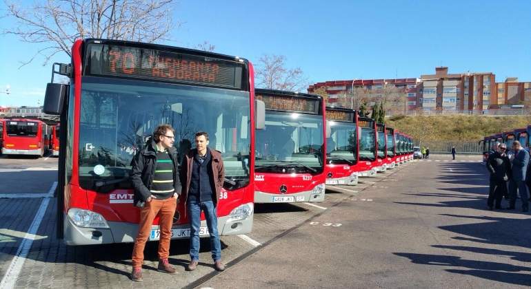 Flota de autobuses de Valencia.