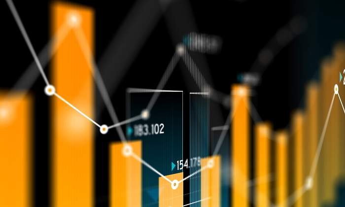 Un grfico de barras muestra la volatilidad del mercado