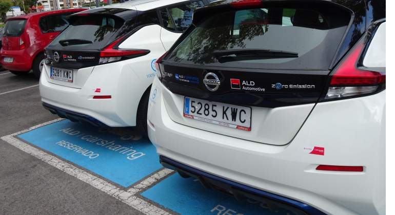 Coches eléctricos del 'carhsaring' de ALD Automotive.