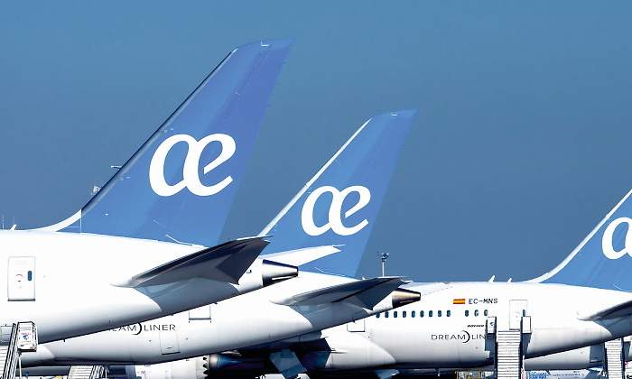 Varios aparatos Boeing Dreamliner de la flota de Air Europa