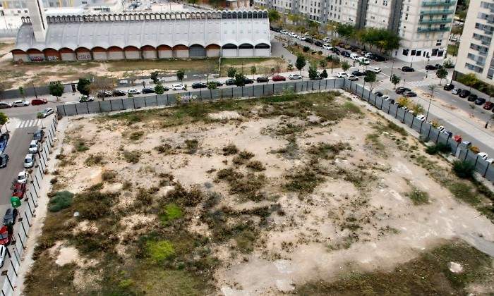 Vista del solar donde est prevista la construcin de la Ciudad Tributaria de la AEAT en Valencia GUILLERMO LUCAS