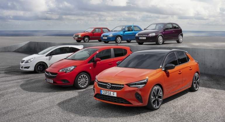 Las seis generaciones del Opel Corsa.