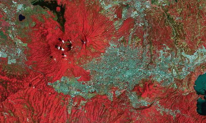 Imagen desde el espacio de San Salvador