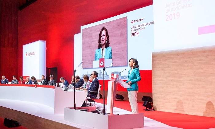 La presidenta del Santander Ana Botn en la Junta de Accionistas