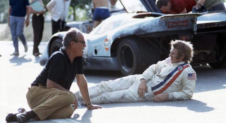 Steve MacQueen durante las 24 horas de Lemans.