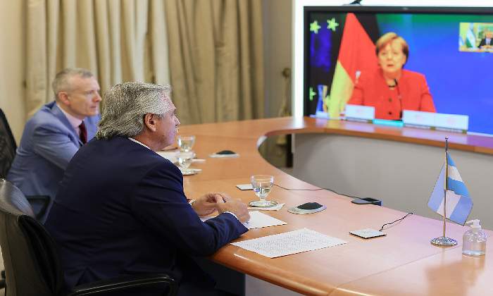 Alberto Fernndez y Merkel reunin zoom