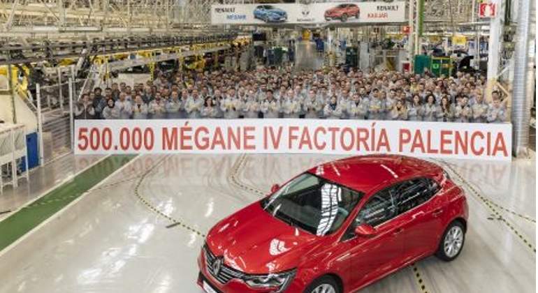 El modelo Megane, en la fábrica de Renault en Palencia.