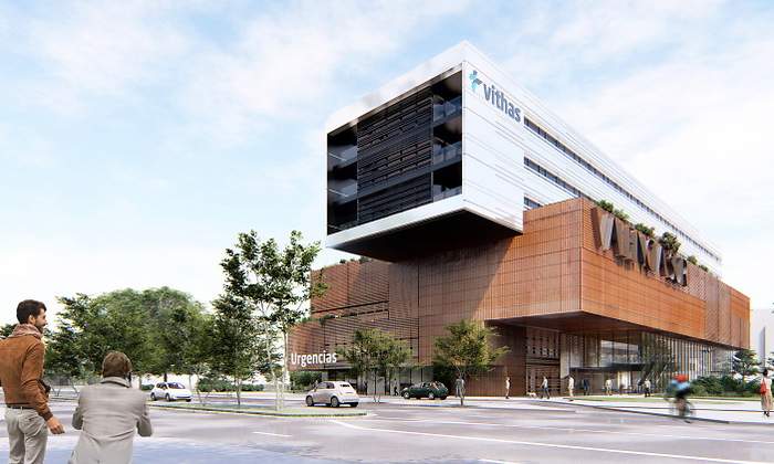 Fachada del futuro nuevo Hospital Vithas Valencia Sur