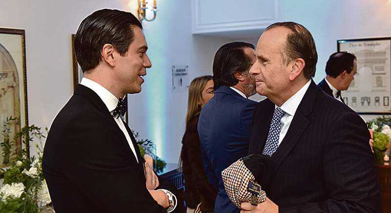Daniel Gozlán, director comercial de elEconomista, y Eduardo Aranguren, Berge.