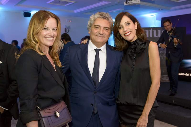 Silvia Pini, Maserati; Pablo Gómez, y Yolanda Sacristán, de Status.
