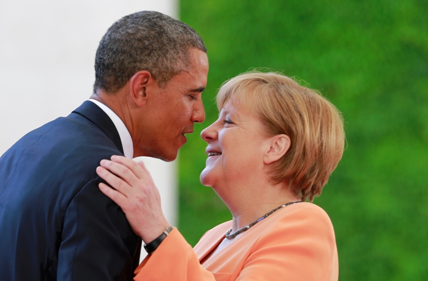 Merkel recibe a Obama