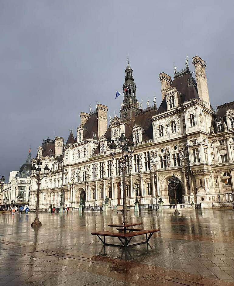 Plaza del Ayuntamiento de París antes de la última reforma