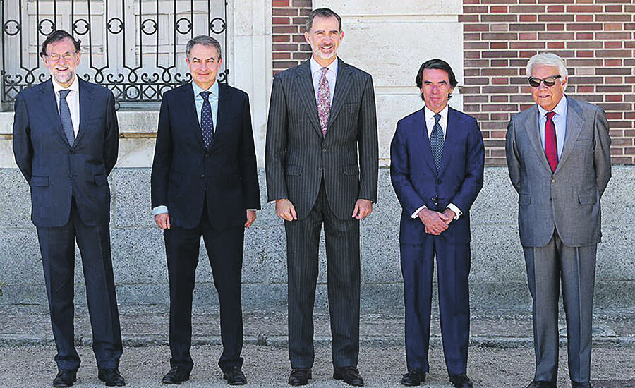Con los presidentes de la democracia