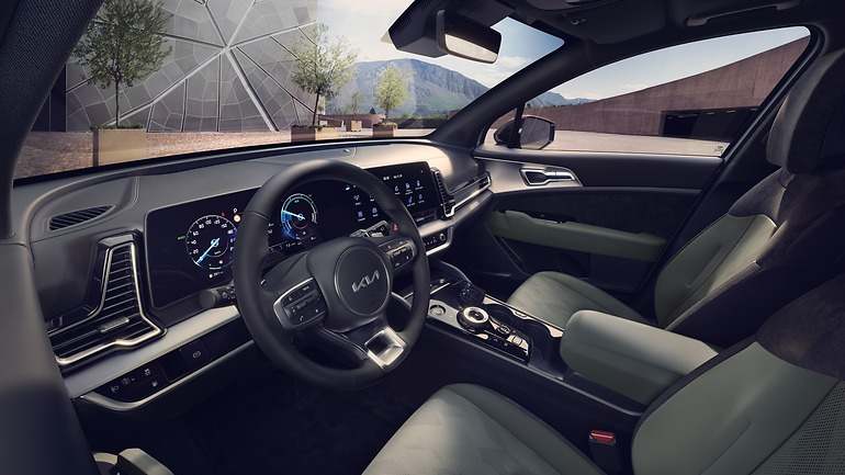 Interior de la edición 30 aniversario del Kia Sportage.