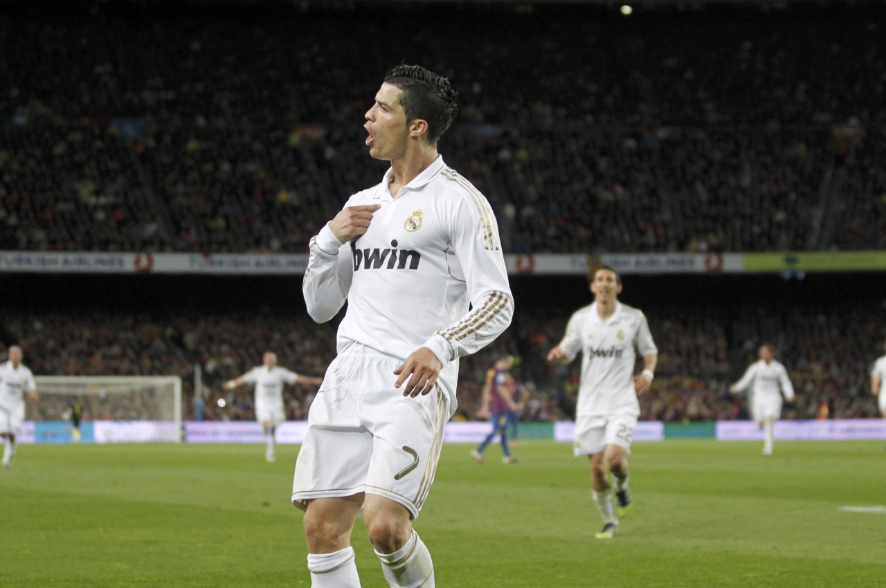 <b>Cristiano celebra el gol</b>