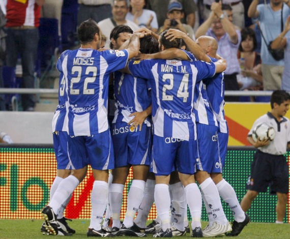 El Espanyol 'celebra' ante el Liverpool
