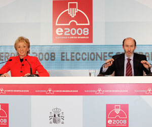 De la Vega y Rubalcaba adelantan la victoria del PSOE