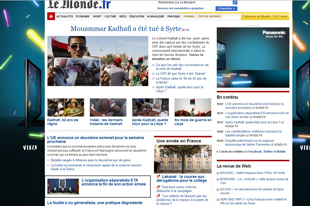Le Monde le da un papel secundario