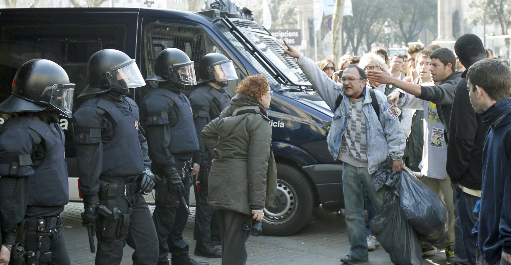 Bronca en Barcelona