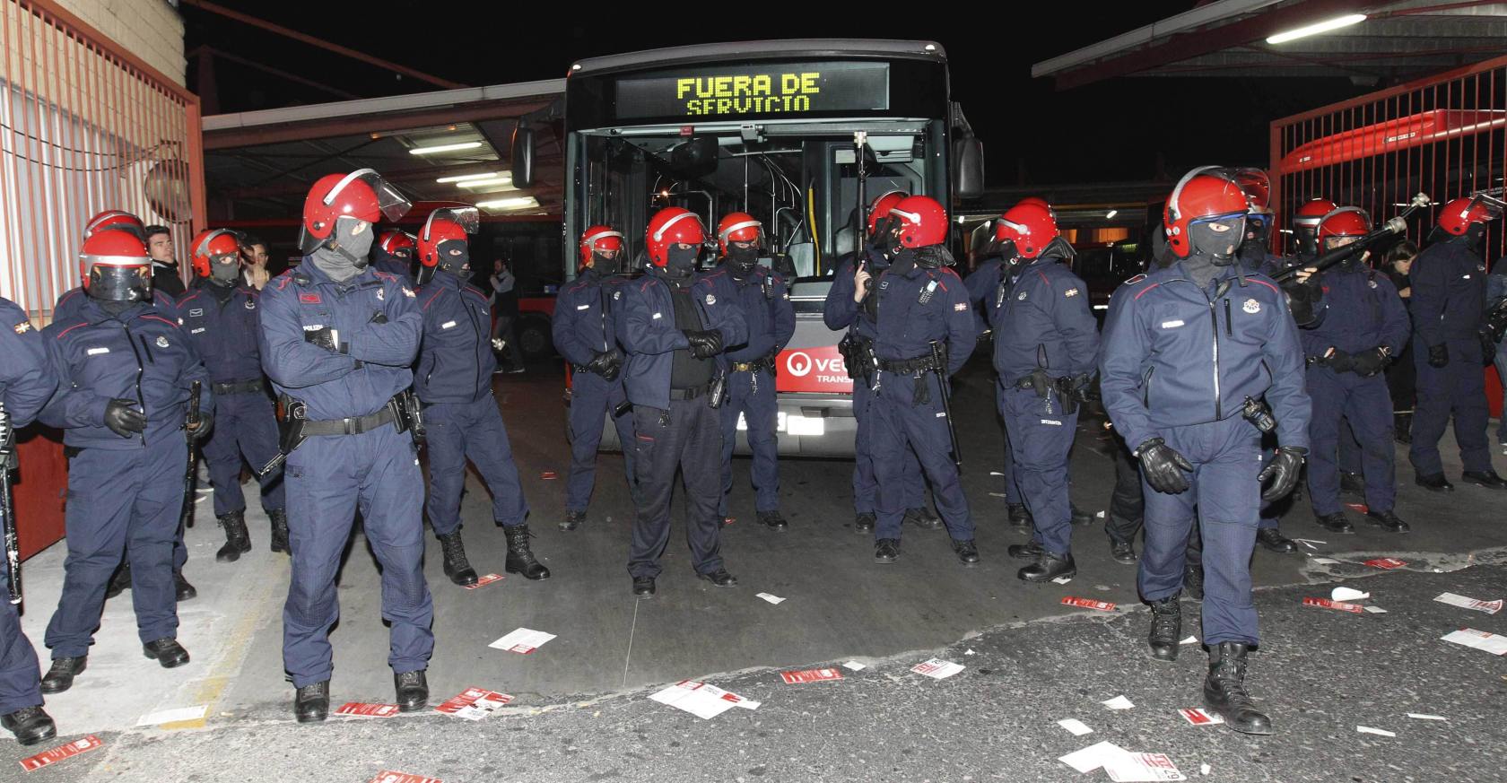 Despliegue policial en Bilbao