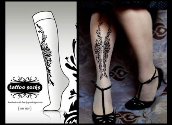 Calcetines con tatuaje