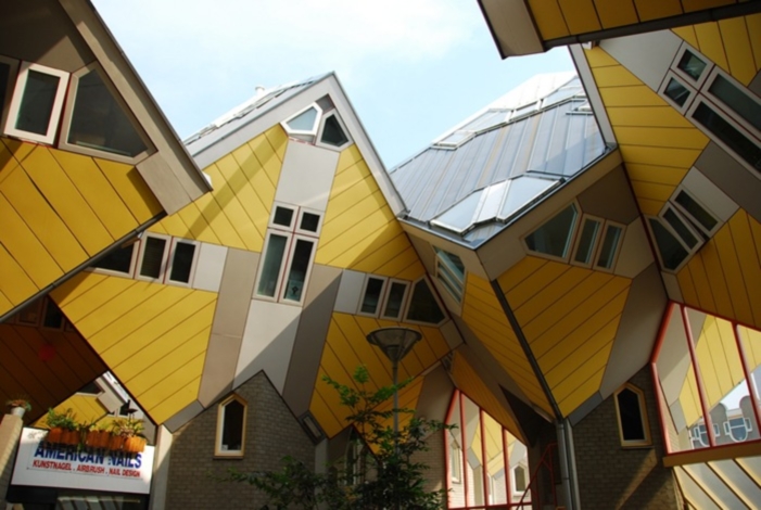Casas cúbicas en Roterdam, Holanda.