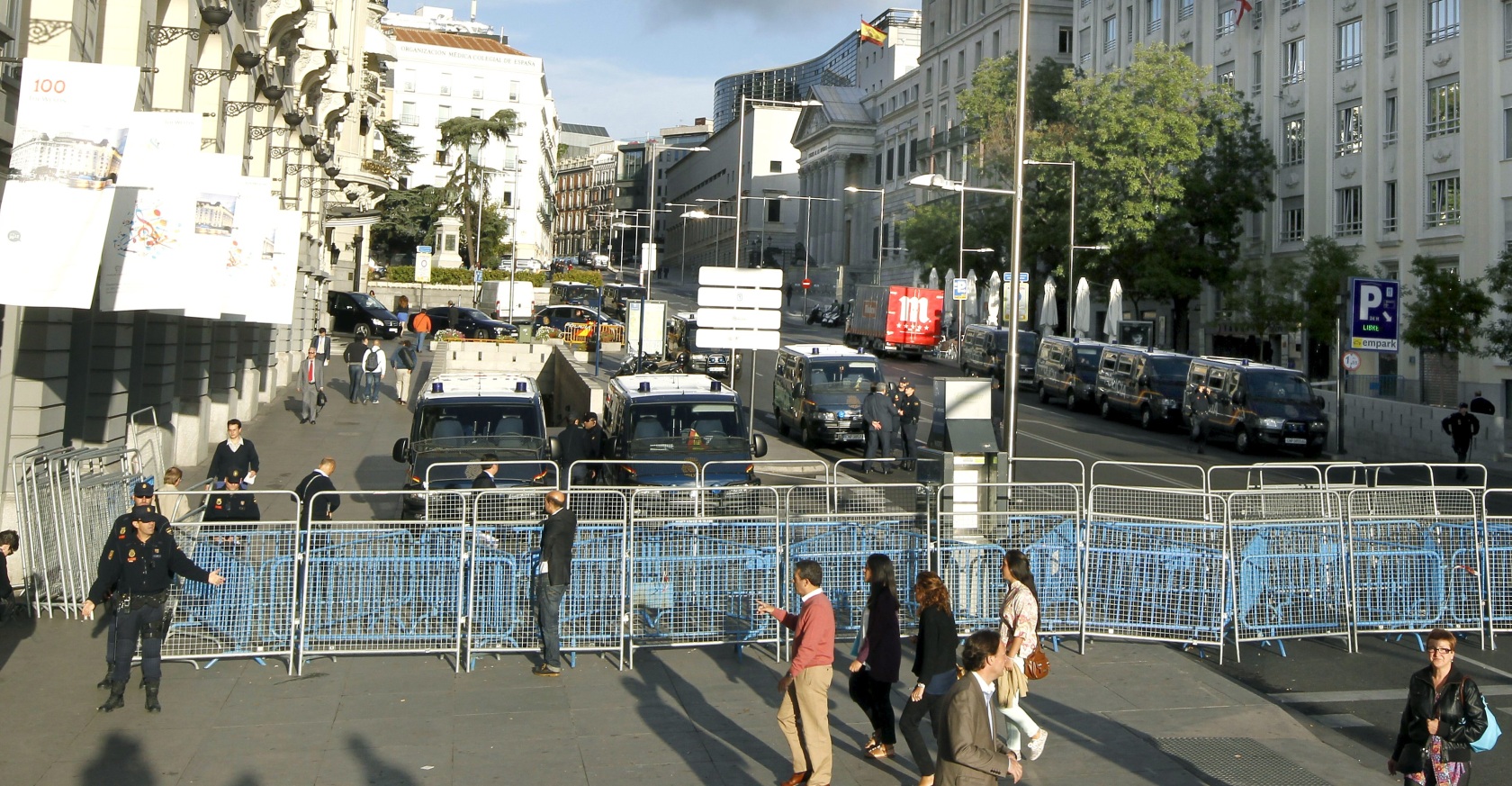 Cortado el acceso al Congreso