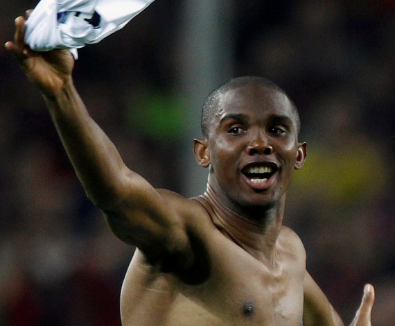 Eto'o festeja el pase a la final