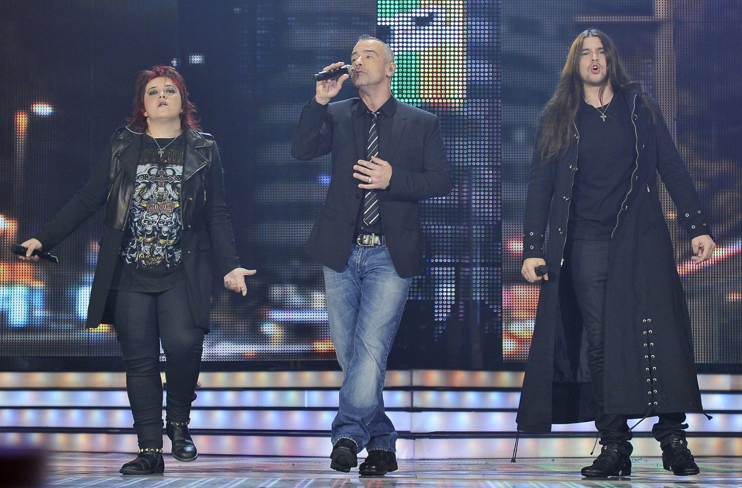 Maika, Eros Ramazzotti, y Rafa