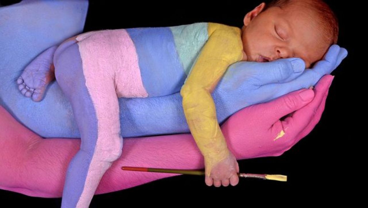 El bebé más colorido