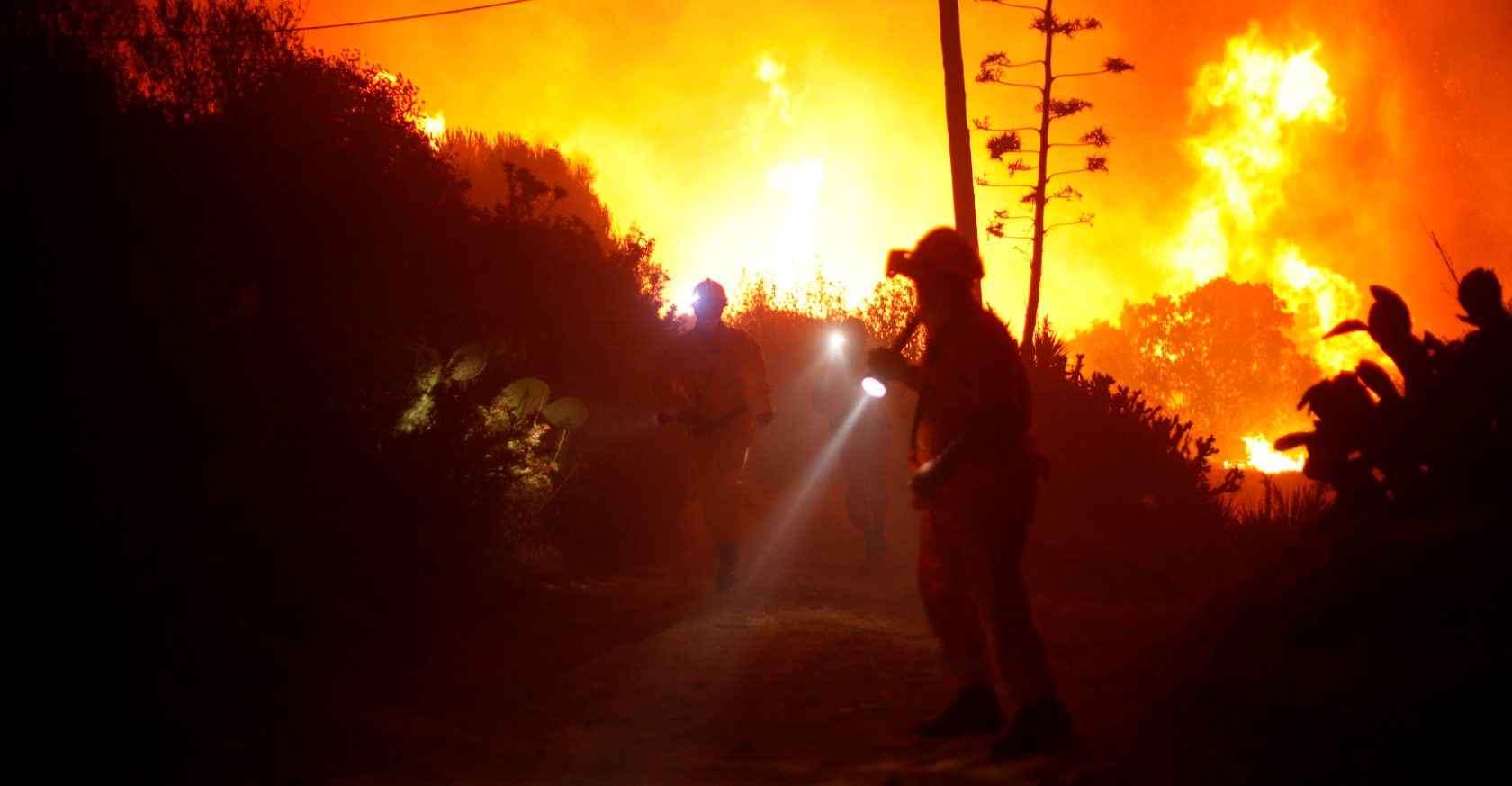 Incendio sin control en Málaga
