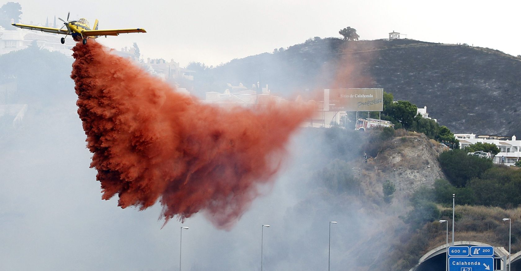 Incendio sin control en Málaga